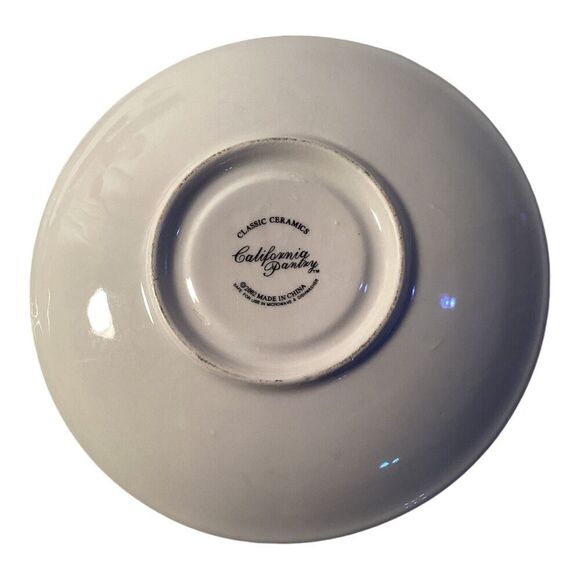 California Pantry Classic Ceramics Blue Fruit Oversized Saucer Plate - Picture 2 of 3